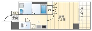 大国町駅 徒歩5分 11階の物件間取画像